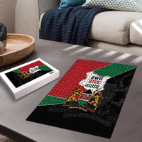 Kenya 254 Puzzle Kenyan Flag Map Double Lion Shield - Wonder Print Shop