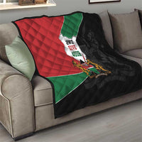 Kenya 254 Quilt Kenyan Flag Map Double Lion Shield - Wonder Print Shop