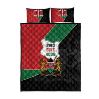 Kenya 254 Quilt Bed Set Kenyan Flag Map Double Lion Shield - Wonder Print Shop