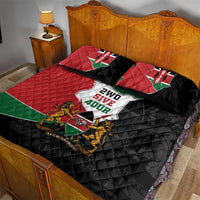 Kenya 254 Quilt Bed Set Kenyan Flag Map Double Lion Shield - Wonder Print Shop