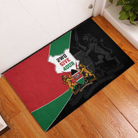Kenya 254 Rubber Doormat Kenyan Flag Map Double Lion Shield - Wonder Print Shop