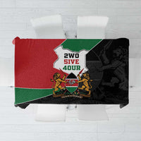Kenya 254 Tablecloth Kenyan Flag Map Double Lion Shield - Wonder Print Shop