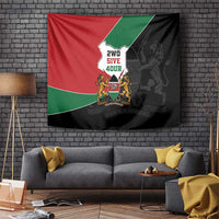 Kenya 254 Tapestry Kenyan Flag Map Double Lion Shield - Wonder Print Shop