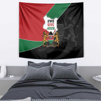 Kenya 254 Tapestry Kenyan Flag Map Double Lion Shield - Wonder Print Shop
