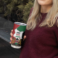 Kenya 254 Tumbler Cup Kenyan Flag Map Double Lion Shield - Wonder Print Shop