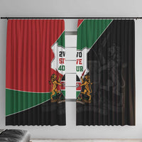 Kenya 254 Window Curtain Kenyan Flag Map Double Lion Shield - Wonder Print Shop