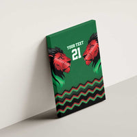 Kenya Cricket Custom Canvas Wall Art Green Lion Head with Kenyan Pattern - Wonder Print Shop