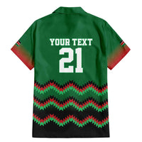 Kenya Cricket Custom Family Matching Mermaid Dress and Hawaiian Shirt Green Lion Head with Kenyan Pattern - Wonder Print Shop