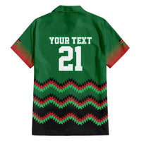 Kenya Cricket Custom Hawaiian Shirt Green Lion Head with Kenyan Pattern - Wonder Print Shop