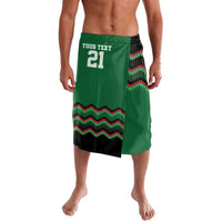 Kenya Cricket Custom Lavalava Green Lion Head with Kenyan Pattern - Wonder Print Shop