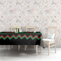 Kenya Cricket Custom Tablecloth Green Lion Head with Kenyan Pattern - Wonder Print Shop