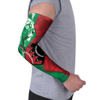 Personalized Kenya Maasai Shield Arm Sleeves Green Red Kenyan Lion Half Style - Wonder Print Shop