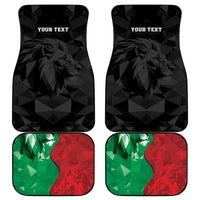 Personalized Kenya Maasai Shield Car Mats Green Red Kenyan Lion Half Style - Wonder Print Shop