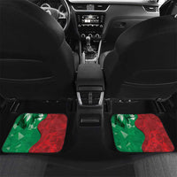 Personalized Kenya Maasai Shield Car Mats Green Red Kenyan Lion Half Style - Wonder Print Shop