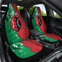 Personalized Kenya Maasai Shield Car Seat Cover Green Red Kenyan Lion Half Style - Wonder Print Shop