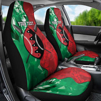 Personalized Kenya Maasai Shield Car Seat Cover Green Red Kenyan Lion Half Style - Wonder Print Shop