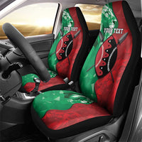 Personalized Kenya Maasai Shield Car Seat Cover Green Red Kenyan Lion Half Style - Wonder Print Shop