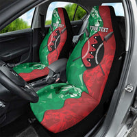 Personalized Kenya Maasai Shield Car Seat Cover Green Red Kenyan Lion Half Style - Wonder Print Shop