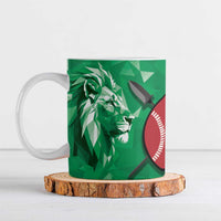 Personalized Kenya Maasai Shield Ceramic Mug Green Red Kenyan Lion Half Style - Wonder Print Shop