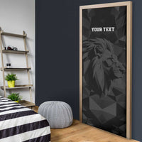 Personalized Kenya Maasai Shield Door Cover Green Red Kenyan Lion Half Style - Wonder Print Shop