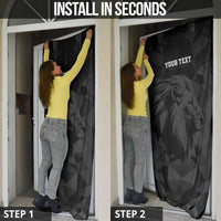 Personalized Kenya Maasai Shield Door Cover Green Red Kenyan Lion Half Style - Wonder Print Shop