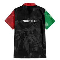 Personalized Kenya Maasai Shield Family Matching Mermaid Dress and Hawaiian Shirt Green Red Kenyan Lion Half Style - Wonder Print Shop