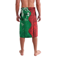 Personalized Kenya Maasai Shield Lavalava Green Red Kenyan Lion Half Style - Wonder Print Shop
