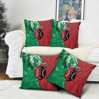 Personalized Kenya Maasai Shield Pillow Cover Green Red Kenyan Lion Half Style - Wonder Print Shop
