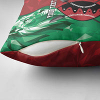 Personalized Kenya Maasai Shield Pillow Cover Green Red Kenyan Lion Half Style - Wonder Print Shop