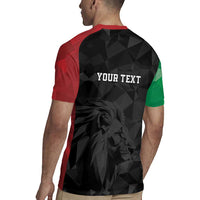 Personalized Kenya Maasai Shield Rugby Jersey Green Red Kenyan Lion Half Style - Wonder Print Shop