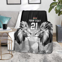 Kenya Rugby Custom Blanket Black Kenyan 22-23 Motif - Wonder Print Shop
