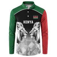 Kenya Rugby Custom Button Sweatshirt Black Kenyan 22-23 Motif - Wonder Print Shop