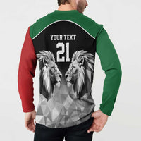 Kenya Rugby Custom Button Sweatshirt Black Kenyan 22-23 Motif - Wonder Print Shop