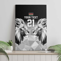 Kenya Rugby Custom Canvas Wall Art Black Kenyan 22-23 Motif - Wonder Print Shop