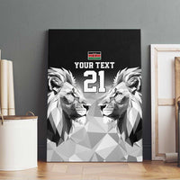 Kenya Rugby Custom Canvas Wall Art Black Kenyan 22-23 Motif - Wonder Print Shop