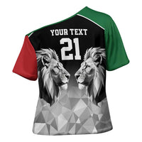 Kenya Rugby Custom Cross Shoulder Shirt Black Kenyan 22-23 Motif - Wonder Print Shop