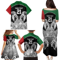Kenya Rugby Custom Family Matching Puletasi and Hawaiian Shirt Black Kenyan 22-23 Motif - Wonder Print Shop