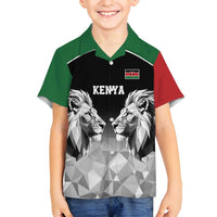 Kenya Rugby Custom Family Matching Puletasi and Hawaiian Shirt Black Kenyan 22-23 Motif - Wonder Print Shop