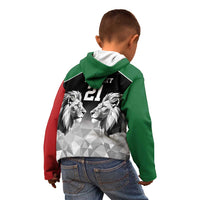 Kenya Rugby Custom Kid Hoodie Black Kenyan 22-23 Motif - Wonder Print Shop