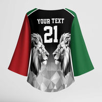 Kenya Rugby Custom Kimono Sleeve Blouse Black Kenyan 22-23 Motif - Wonder Print Shop