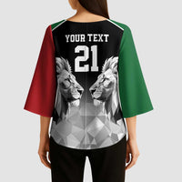 Kenya Rugby Custom Kimono Sleeve Blouse Black Kenyan 22-23 Motif - Wonder Print Shop