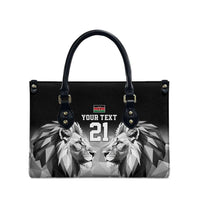 Kenya Rugby Custom Leather Bag Black Kenyan 22-23 Motif - Wonder Print Shop