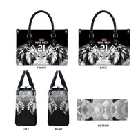 Kenya Rugby Custom Leather Bag Black Kenyan 22-23 Motif - Wonder Print Shop