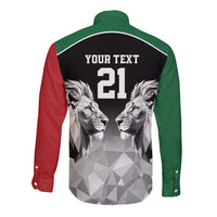 Kenya Rugby Custom Long Sleeve Button Shirt Black Kenyan 22-23 Motif - Wonder Print Shop