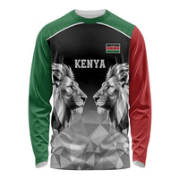 Kenya Rugby Custom Long Sleeve Shirt Black Kenyan 22-23 Motif - Wonder Print Shop