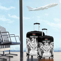 Kenya Rugby Custom Luggage Cover Black Kenyan 22-23 Motif - Wonder Print Shop