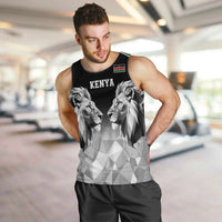 Kenya Rugby Custom Men Tank Top Black Kenyan 22-23 Motif - Wonder Print Shop