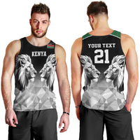 Kenya Rugby Custom Men Tank Top Black Kenyan 22-23 Motif - Wonder Print Shop