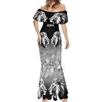 Kenya Rugby Custom Mermaid Dress Black Kenyan 22-23 Motif - Wonder Print Shop