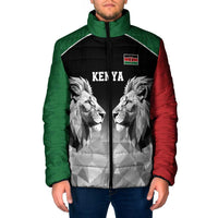 Kenya Rugby Custom Padded Jacket Black Kenyan 22-23 Motif - Wonder Print Shop